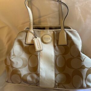 Coach Tan Signature Tote Bag